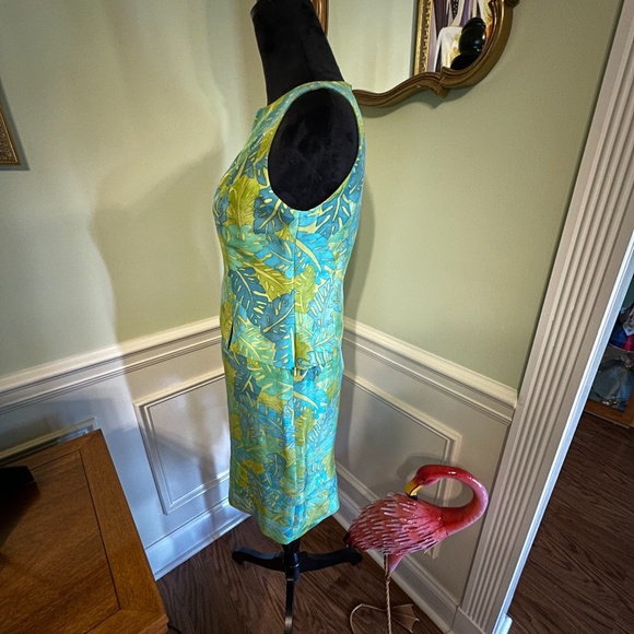 VINTAGE KASPER A.S.L. Petite SILK 2 PC SKIRT AND TOP SET TROPICAL DESIGN SIZE 2 - Picture 12 of 14